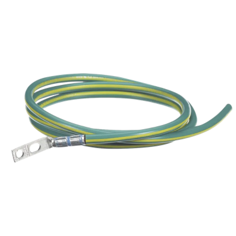 Kit de Jumper de Puesta a Tierra / 6 AWG / 1.52 m (5 ft) / Zapata 45° / Conector Htap 2-6 AWG / UL 467 / NEBS Level 3