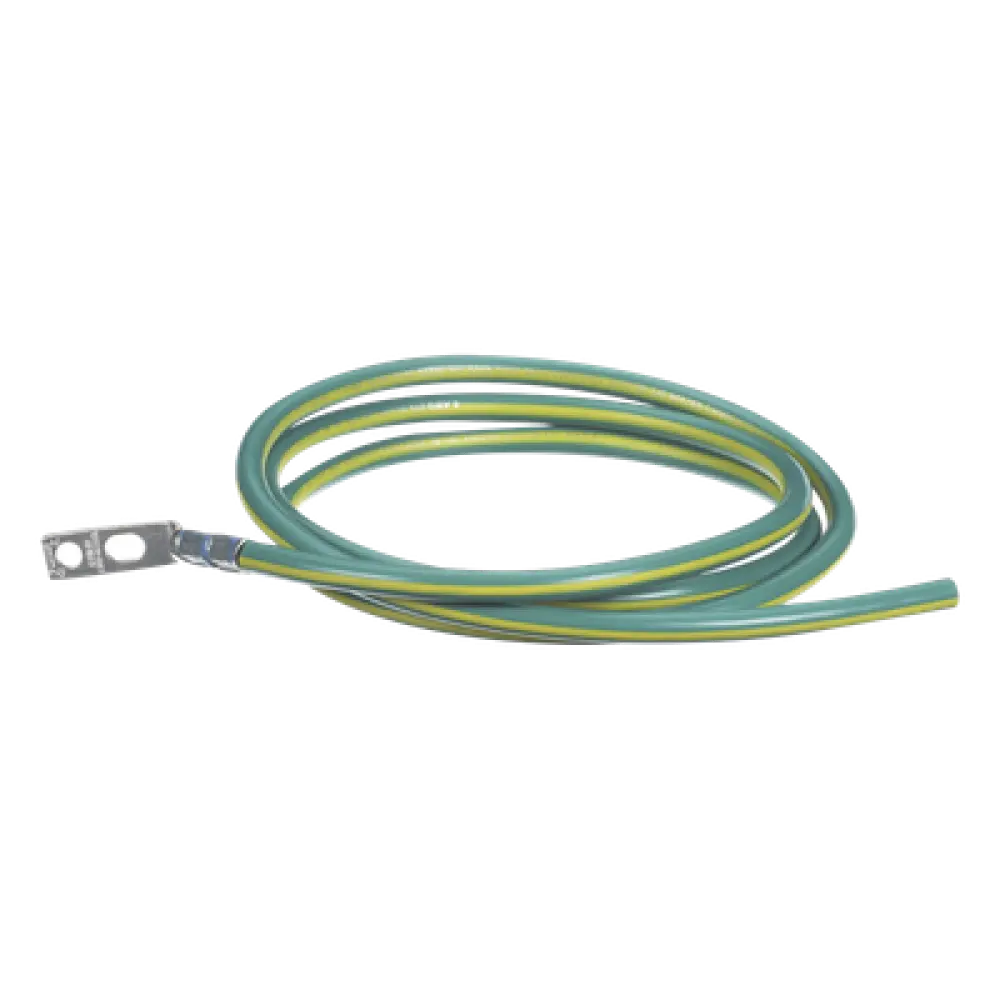 Kit de Jumper de Puesta a Tierra / 6 AWG / 1.52 m (5 ft) / Zapata 45° / Conector Htap 2-6 AWG / UL 467 / NEBS Level 3