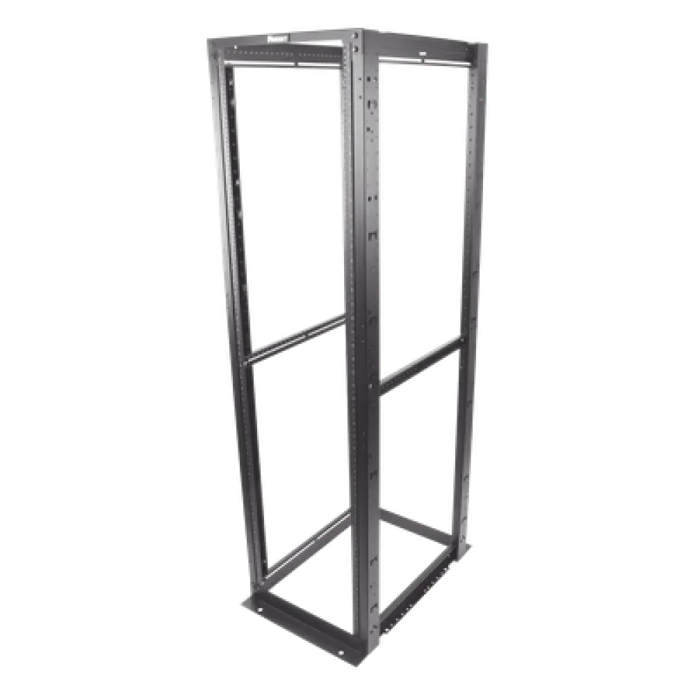 Rack de Cuatro Postes / 45 Unidades de Rack / 19" EIA / Carga 2500 lbs (1134 kg) / Profundidad 762 mm (30 in) / Rieles Numerados Roscados #12-24