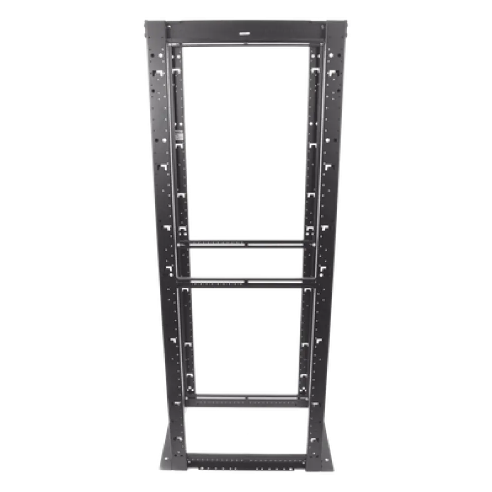 Rack de Cuatro Postes / 45 Unidades de Rack / 19" EIA / Carga 2500 lbs (1134 kg) / Profundidad 762 mm (30 in) / Rieles Numerados Roscados #12-24