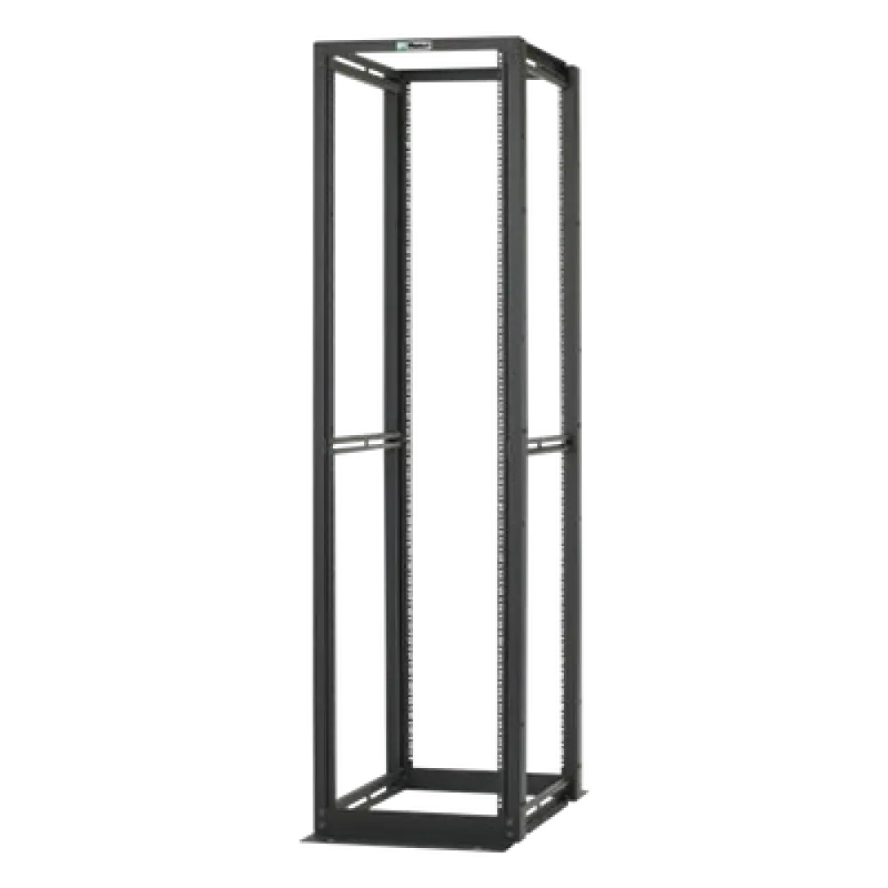 Rack de Cuatro Postes / 45 Unidades de Rack / 19" EIA / Carga 2500 lbs (1134 kg) / Profundidad 762 mm (30 in) / Rieles Numerados Roscados #12-24
