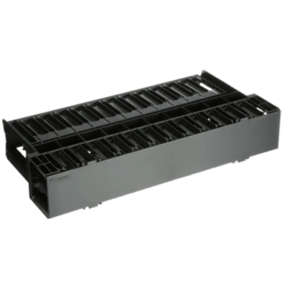 Organizador de Cables Horizontal / Doble Frontal y Posterior / Rack 19in / 2UR / 1.75in de Altura