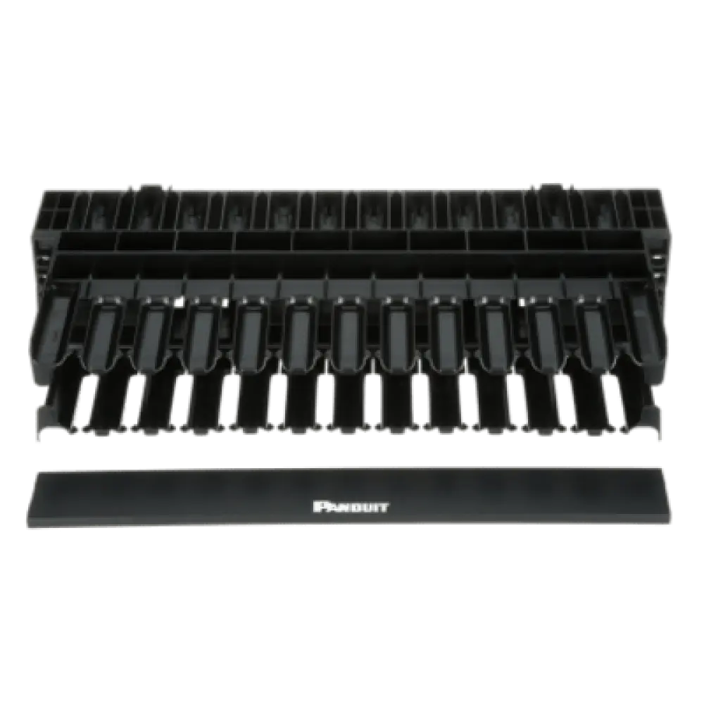 Organizador de Cables Horizontal / Doble Frontal y Posterior / Rack 19in / 2UR / 1.75in de Altura