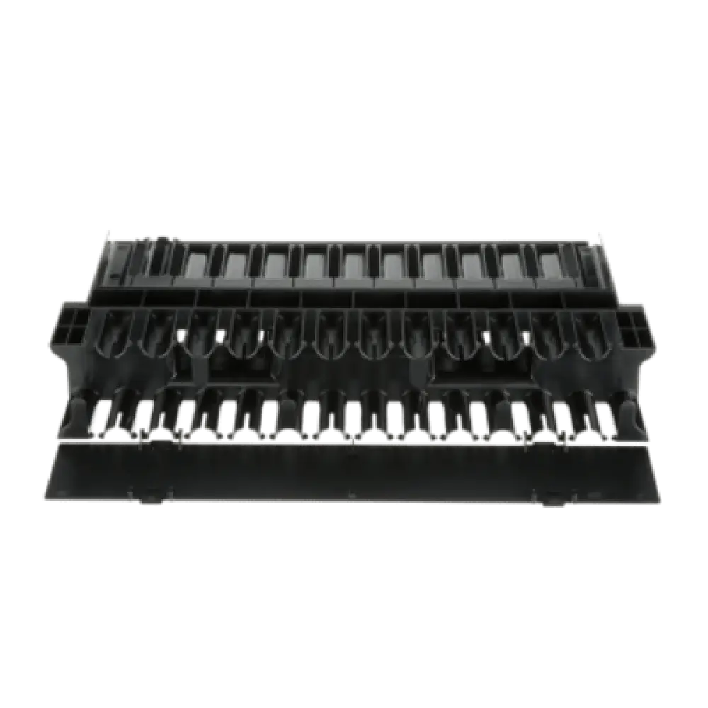 Organizador de Cables Horizontal / Doble Frontal y Posterior / Rack 19in / 2UR / 1.75in de Altura