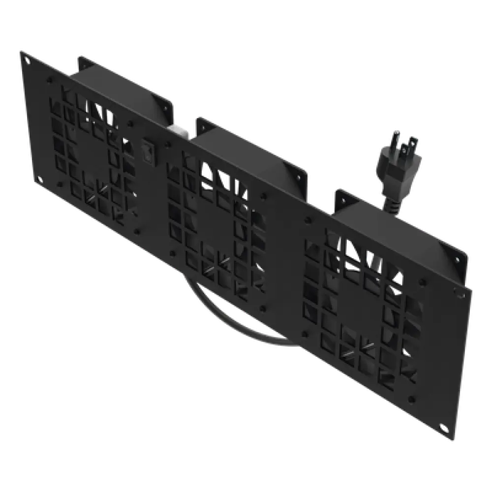 Kit de Ventilación para Rack / 3 Ventiladores 12 x 12 cm / 110 Vca / Clavija 5-15P / 1.8 m (5.9 ft) de Cable / 19" Ancho