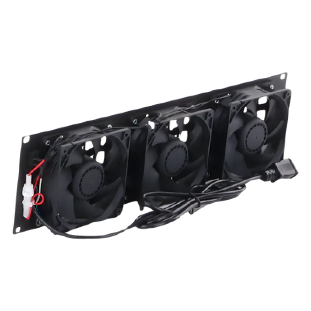 Kit de Ventilación para Rack / 3 Ventiladores 12 x 12 cm / 110 Vca / Clavija 5-15P / 1.8 m (5.9 ft) de Cable / 19" Ancho