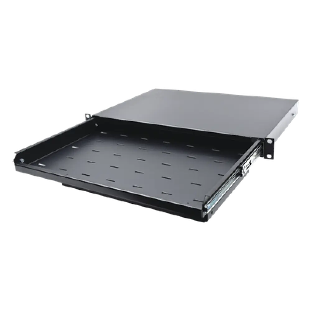 Charola Abatible para Teclado y Ratón / Rack 19" / 1U / Superficie Antideslizante / Instalación Rápida