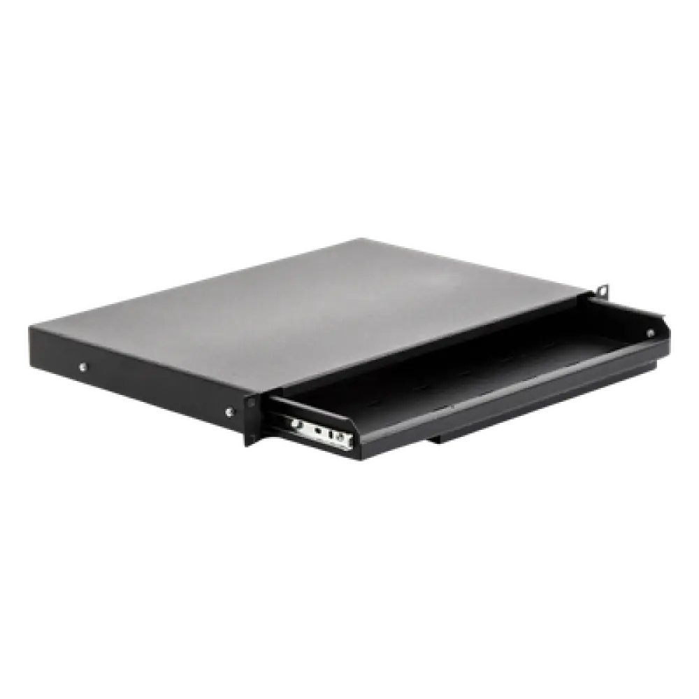 Charola Abatible para Teclado y Ratón / Rack 19" / 1U / Superficie Antideslizante / Instalación Rápida