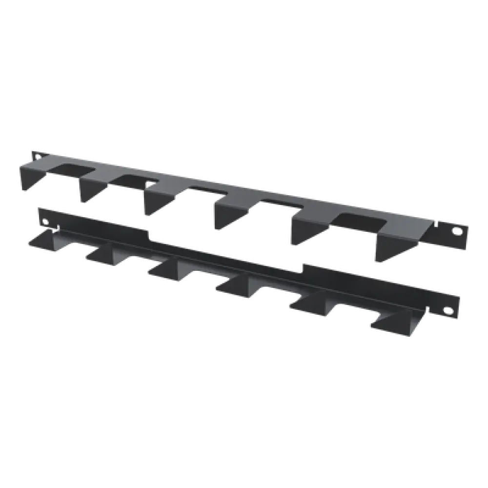 Organizador de Cables Horizontal / 19" / 1U / Acero / Capacidad 22 Cables Cat 5e