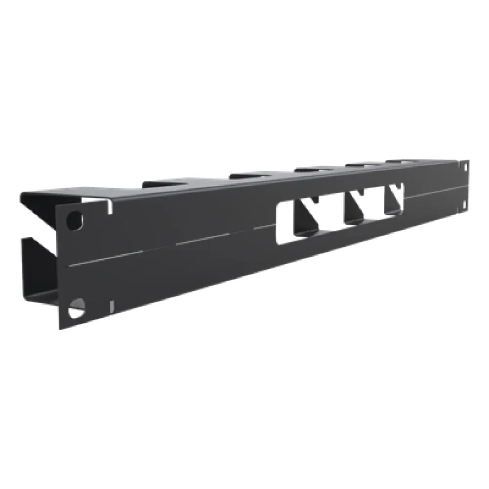 Organizador de Cables Horizontal / 19" / 1U / Acero / Capacidad 22 Cables Cat 5e