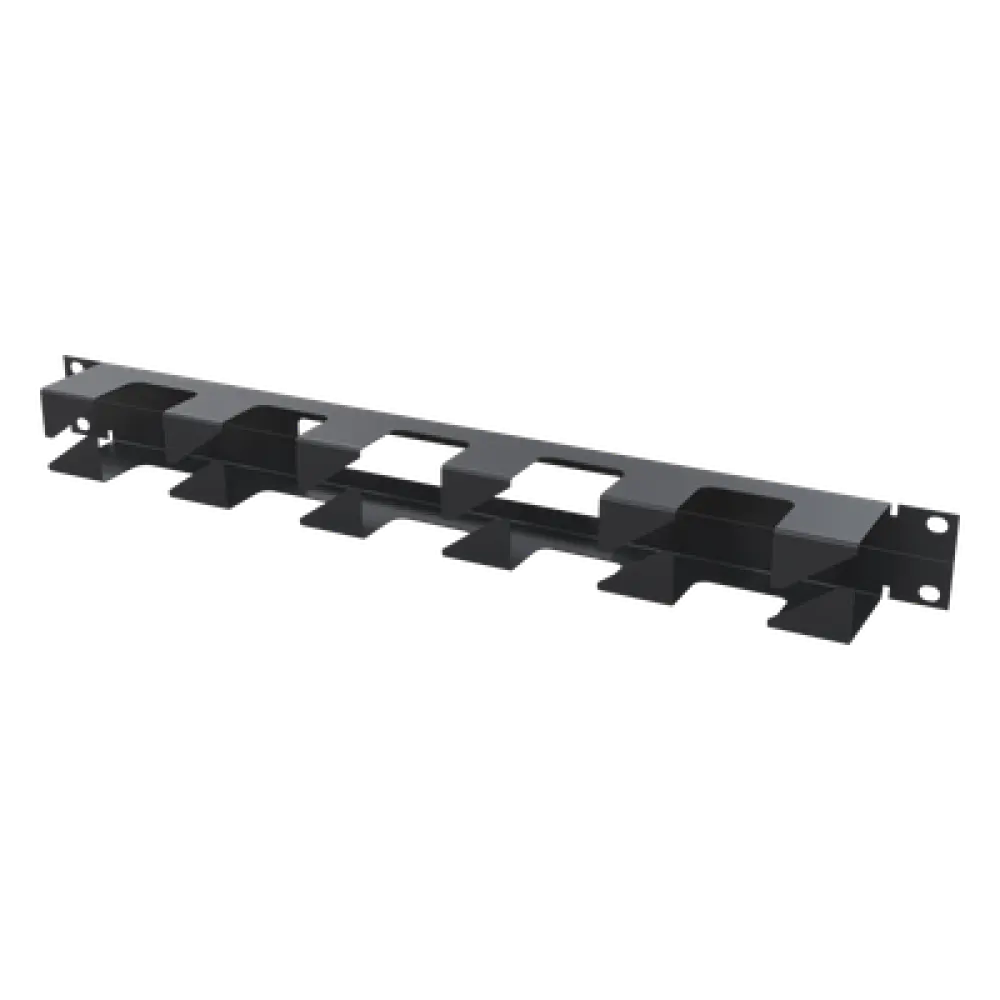 Organizador de Cables Horizontal / 19" / 1U / Acero / Capacidad 22 Cables Cat 5e