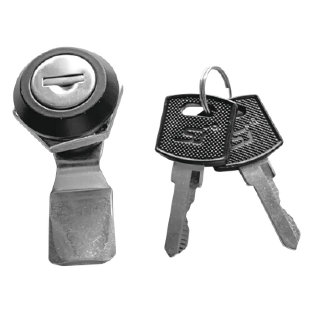 Cerradura con Paleta Metálica / 2 Llaves de Seguridad / Acero / Gabinetes 0-600 mm (0-1.97 ft) / Llave Maestra / Compatible Poliéster