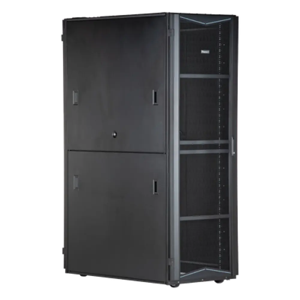Gabinete para Centros de Datos / 42 UR / 800 mm Ancho / 1200 mm Profundidad / 2.62 x 3.94 pies / Acero / Negro
