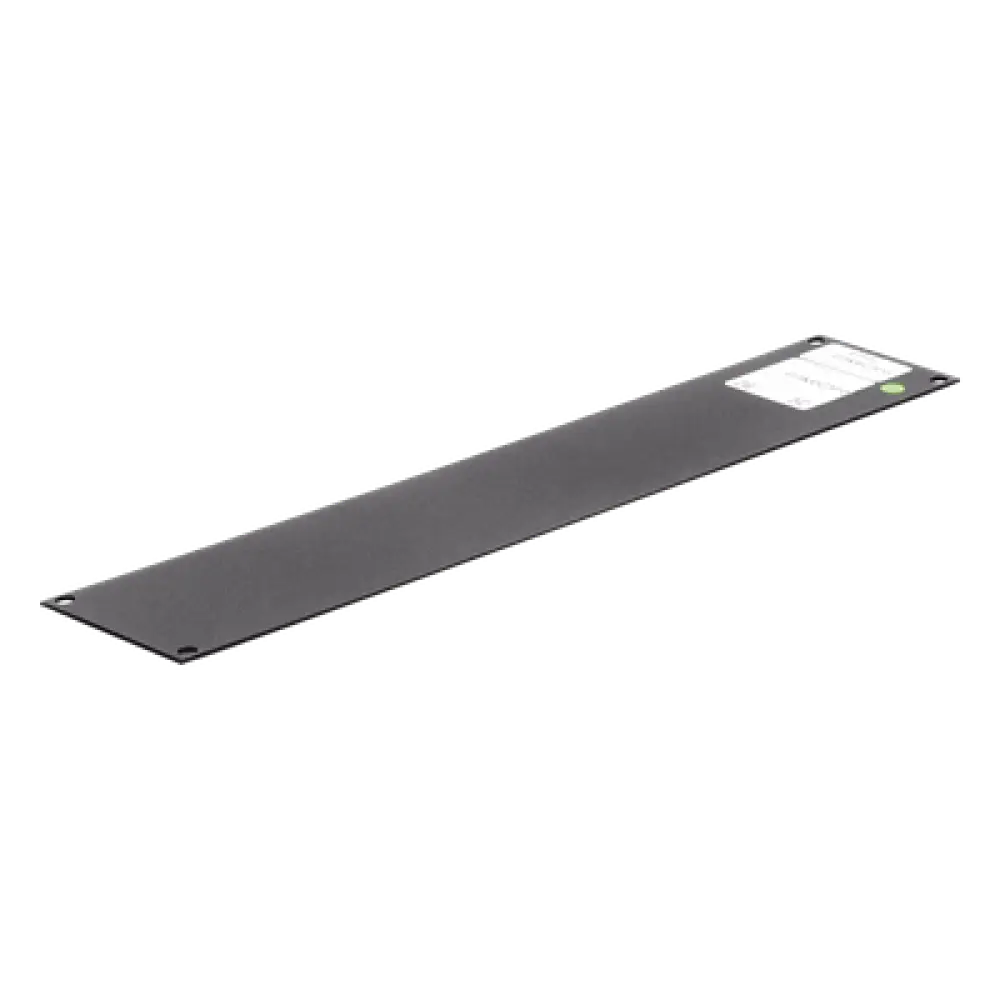 Tapa Ciega / Rack 19in / 2UR / Acero Cal. 14 / Pintura Electroestática Negra / 0.7 kg