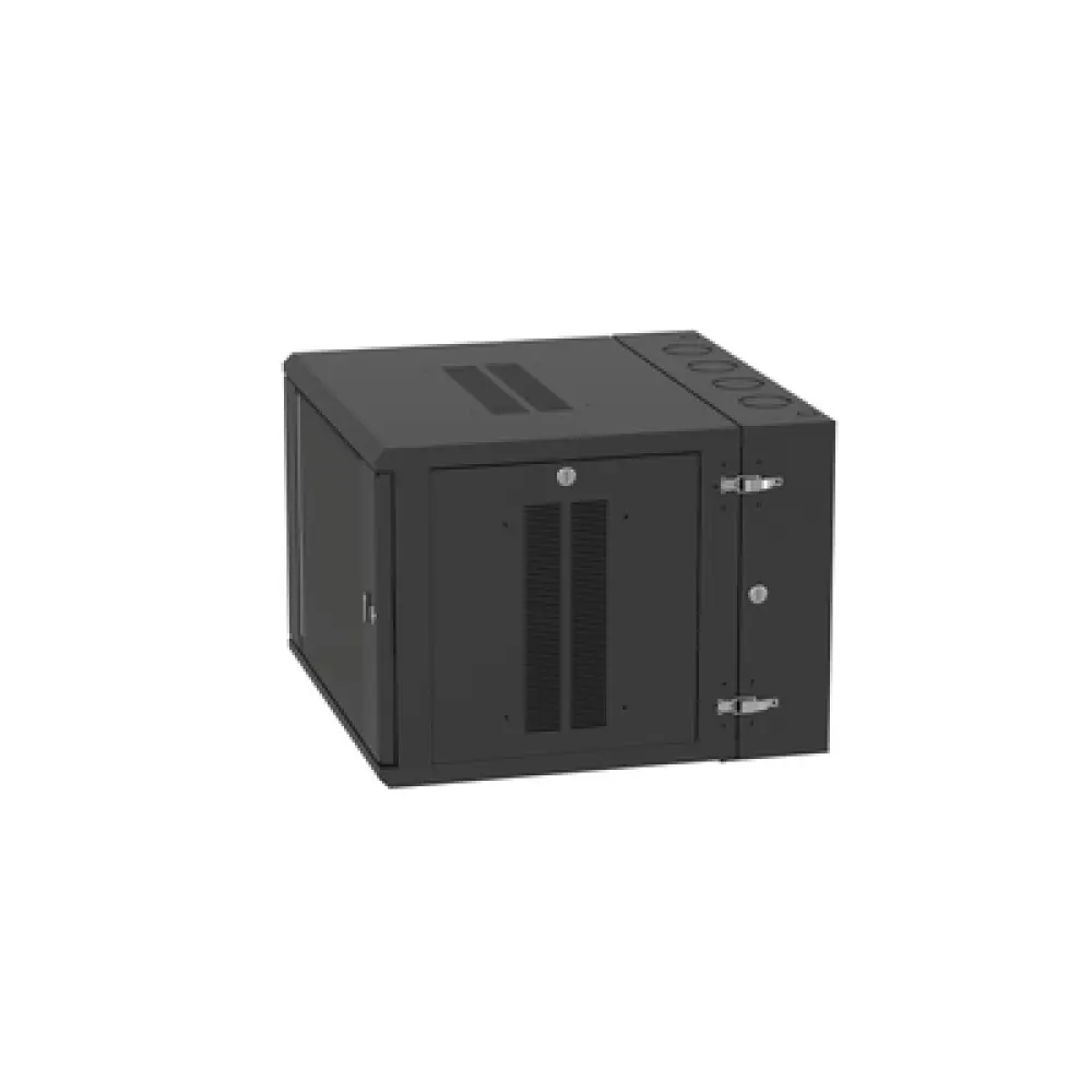 Gabinete de Montaje en Pared / 19in / 9 UR / 635mm (2.08ft) Profundidad / Ventana de Seguridad / Negro
