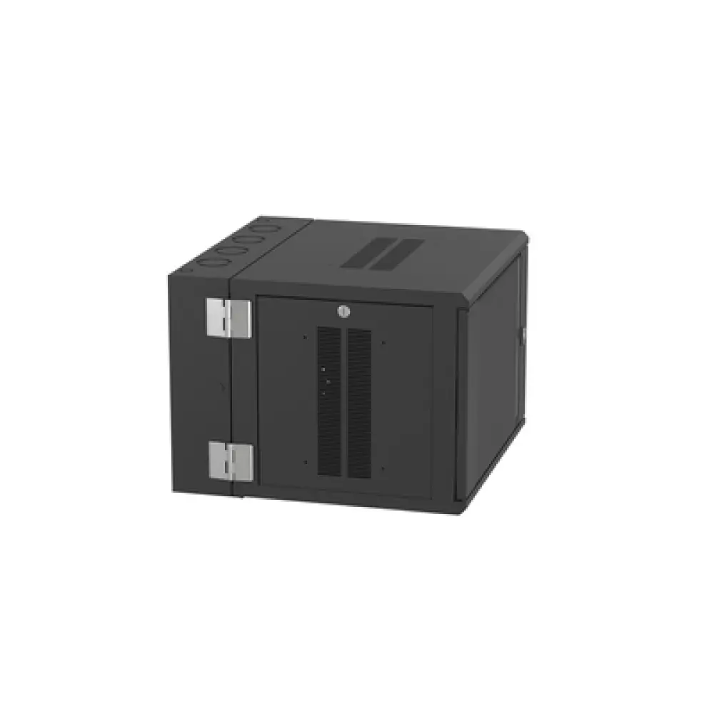 Gabinete de Montaje en Pared / 19in / 9 UR / 635mm (2.08ft) Profundidad / Ventana de Seguridad / Negro