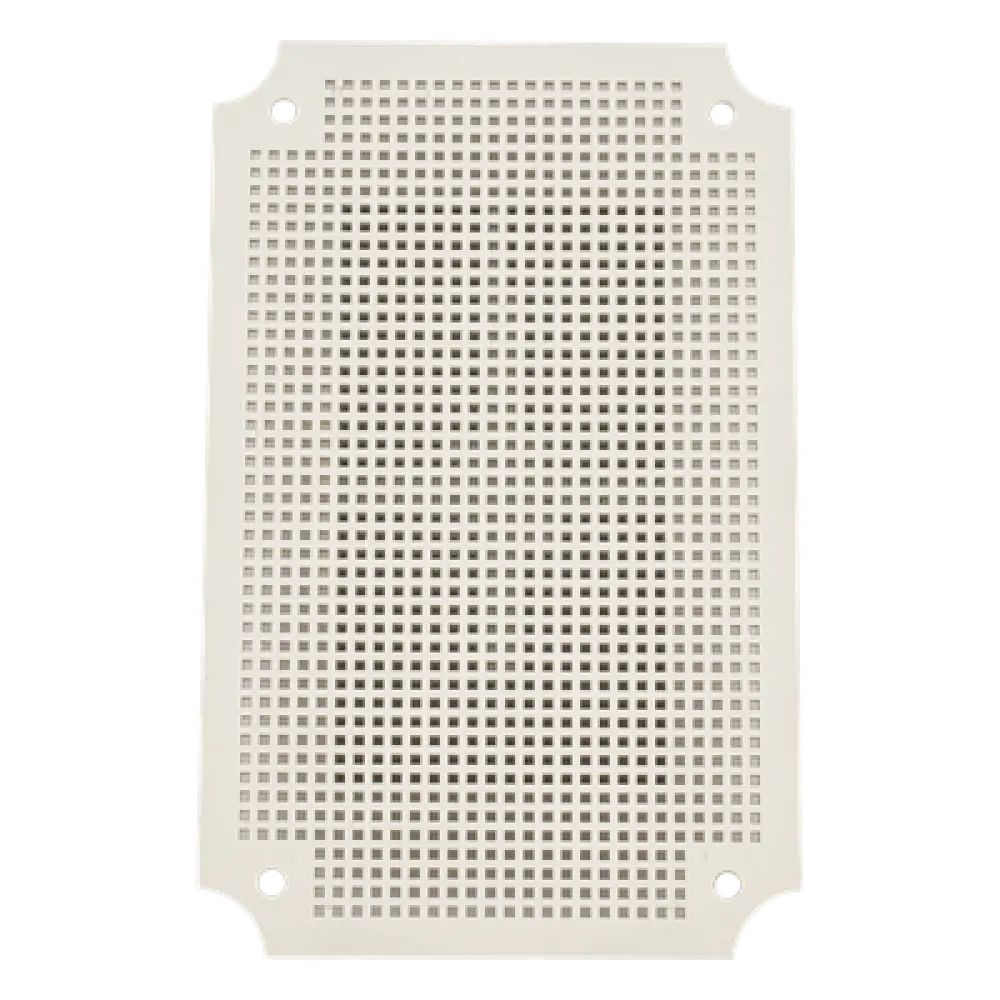 Placa Interna para Gabinete IP65 / ABS Resistente a Impactos / 250 x 160 mm / Instalación Torre, Poste o Pared / Optimizada para PoE y Baterías