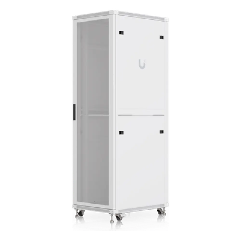 Gabinete Rack de Piso / 42U / 600 x 800 mm (23.6 x 31.5 in) / Carga Estática 800 kg (1763.7 lb) / Puerta Perforada / Ventiladores Integrados / Ruedas con Seguro