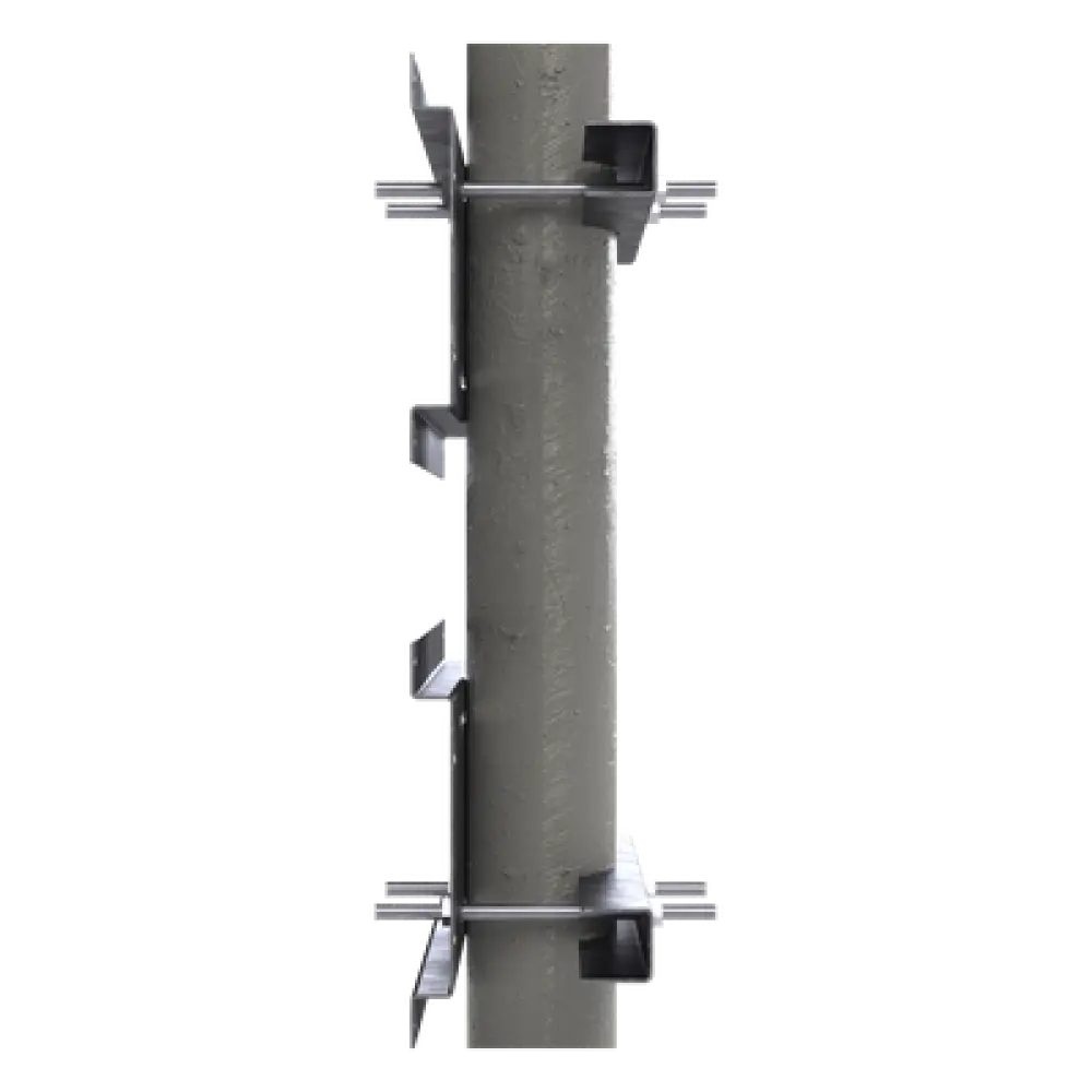 Herraje de Fijación para Gabinete / Compatible 16U y 24U / Acero Galvanizado / Pared, Poste o Torre
