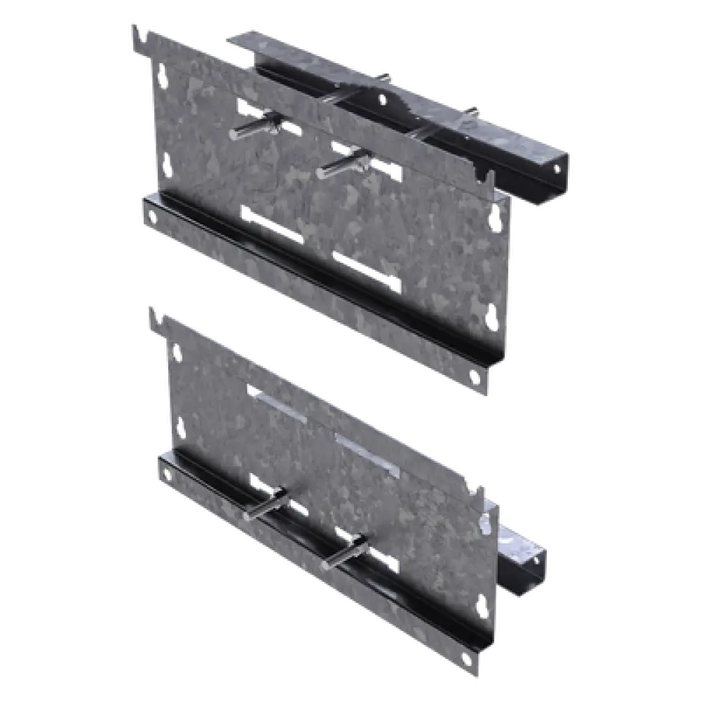 Herraje de Fijación para Gabinete / Compatible 16U y 24U / Acero Galvanizado / Pared, Poste o Torre