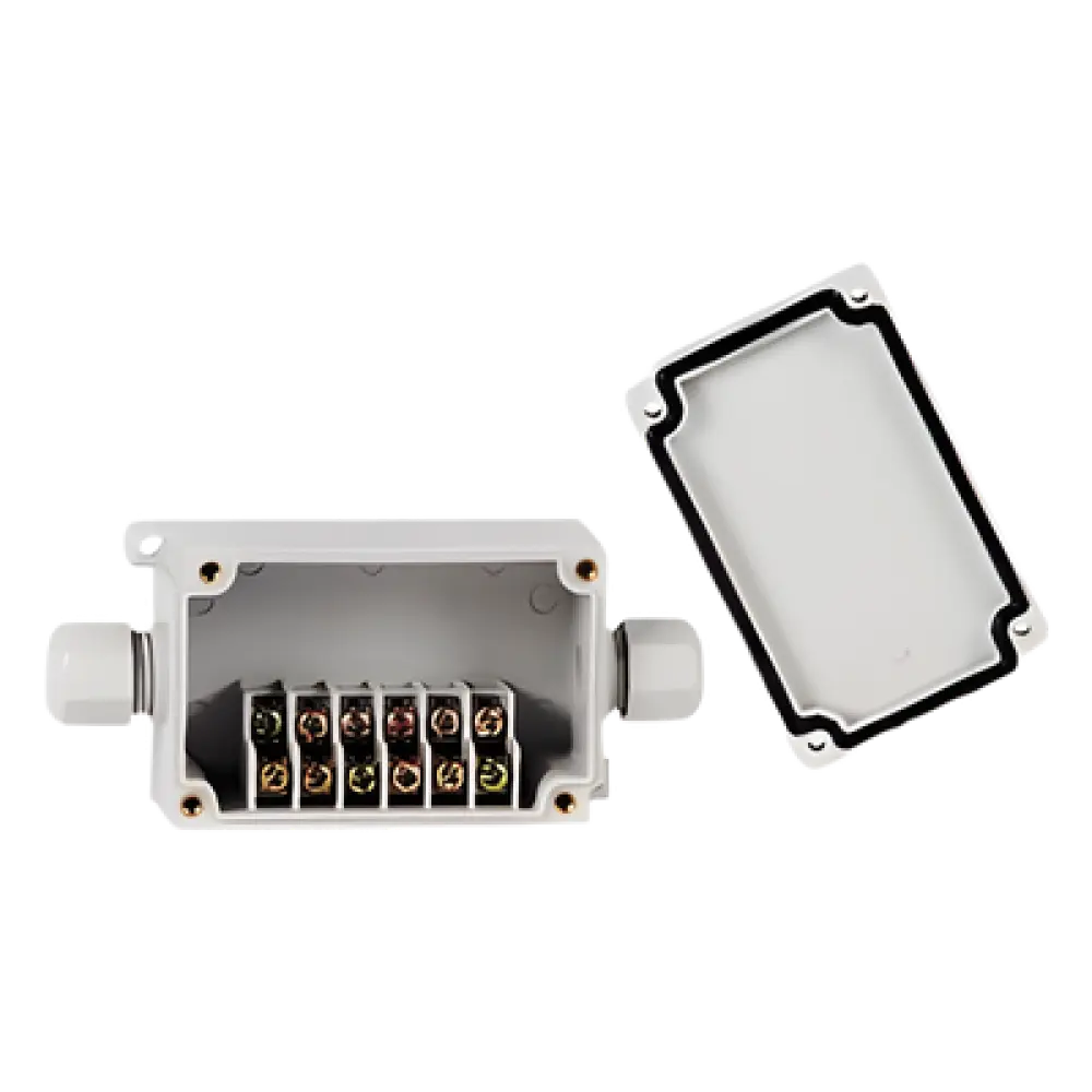 Caja de Conexión Exterior / 6 Líneas / IP66 / -40 a +120 °C / 110 VCA 3 A / 12-22 AWG