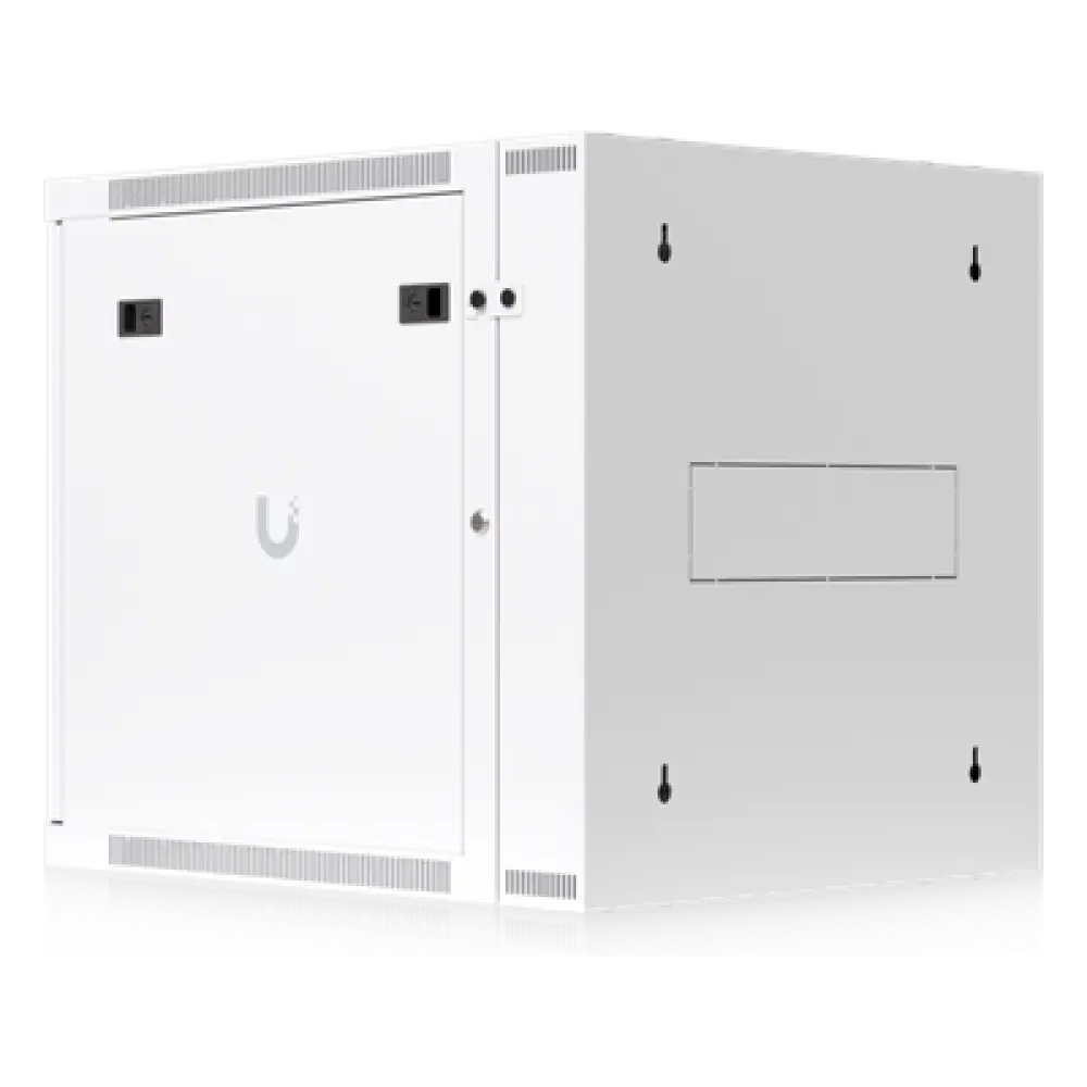 Gabinete Rack 12U / Montaje en Pared / Puerta Trasera Abatible / Ventilación Activa / Paneles con Cerradura / 600 x 700 x 639 mm (23.6 x 27.6 x 25.2")
