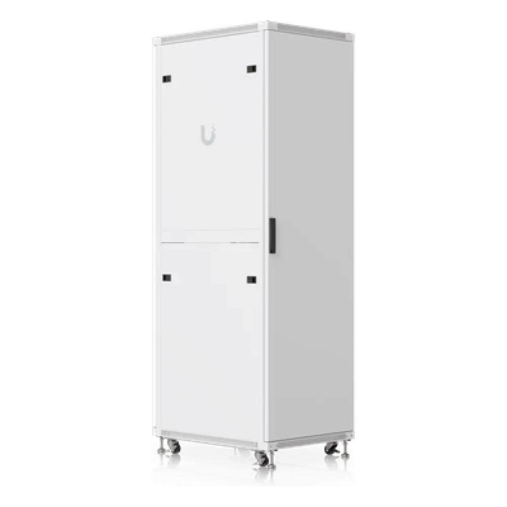 Gabinete Rack de Piso / 42U / 600 x 800 mm (31.5 in) / 800 kg (1763.7 lb) / Puerta de Vidrio Templado / Ventiladores Integrados / Ruedas con Bloqueo