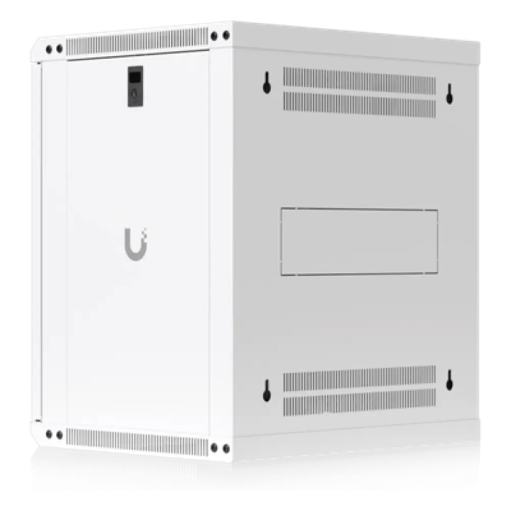 Gabinete Rack 12U / Montaje en Pared / Profundidad 450 mm (17.7") / Puerta Perforada / Ventilación Integrada 50 dB(A) / Paneles con Llave