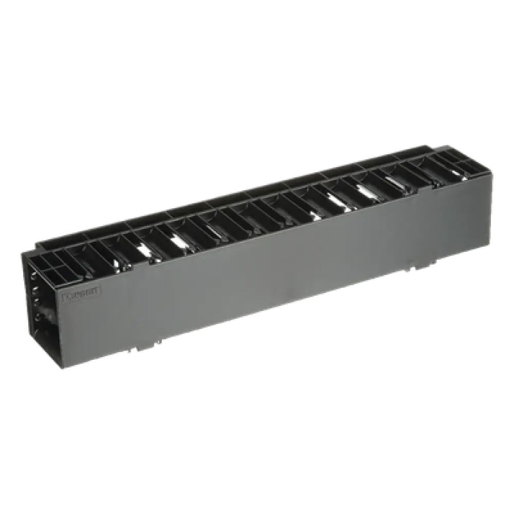 Organizador de Cables Horizontal / Rack 19in / 2UR / Frontal / ABS / Cat 6 y 10G