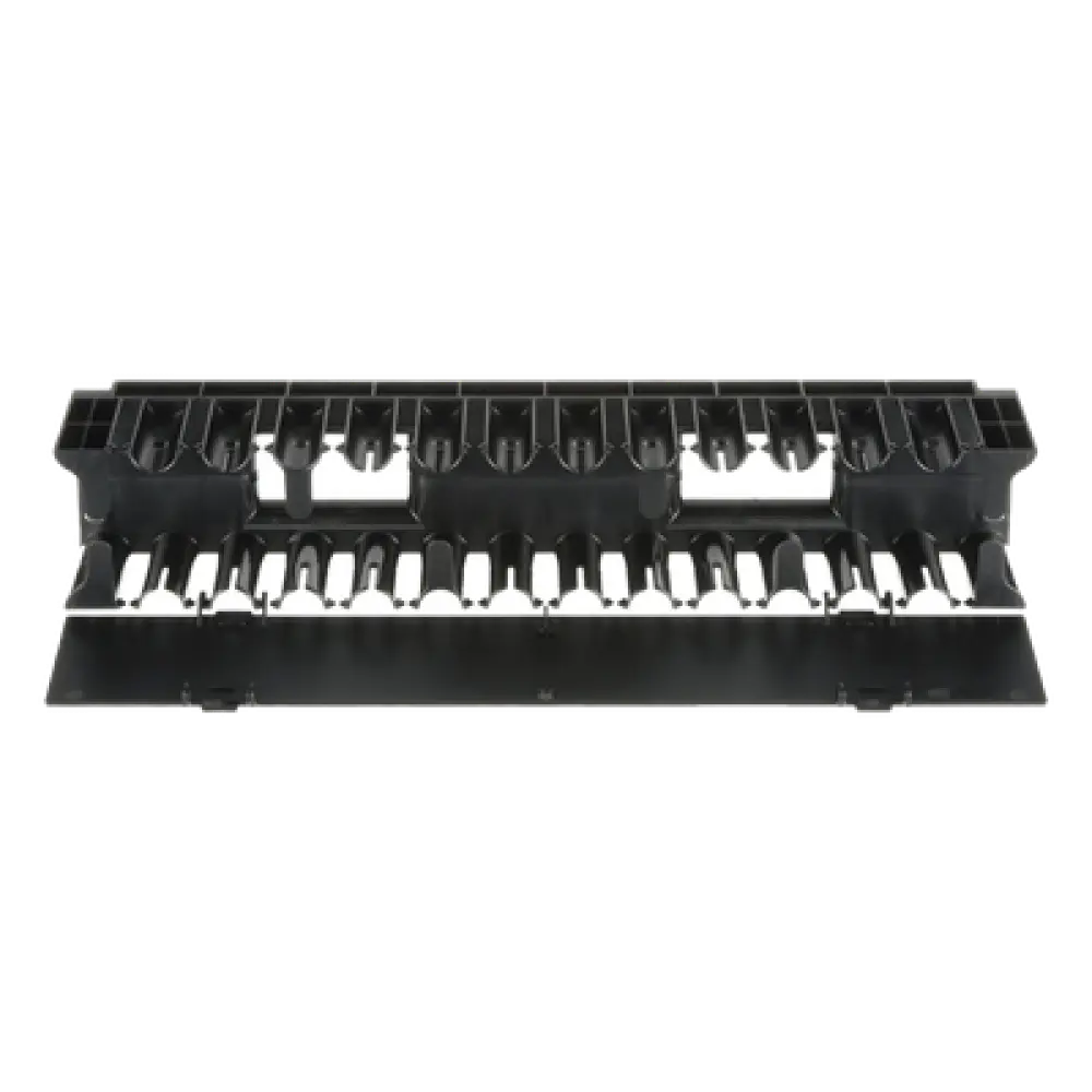 Organizador de Cables Horizontal / Rack 19in / 2UR / Frontal / ABS / Cat 6 y 10G