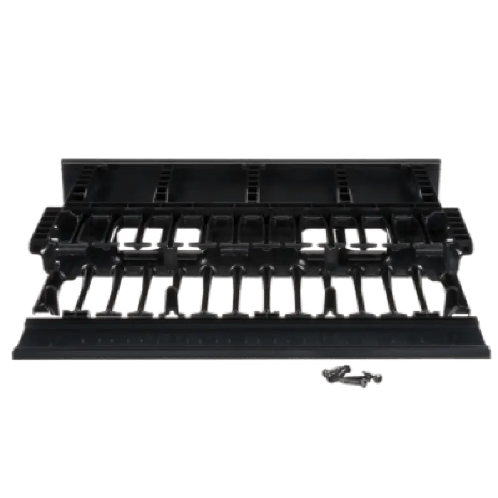 Organizador de Cables Horizontal / Alta Densidad / Doble Frontal y Posterior / Rack 19in / 2UR / 48.3 cm (19in)