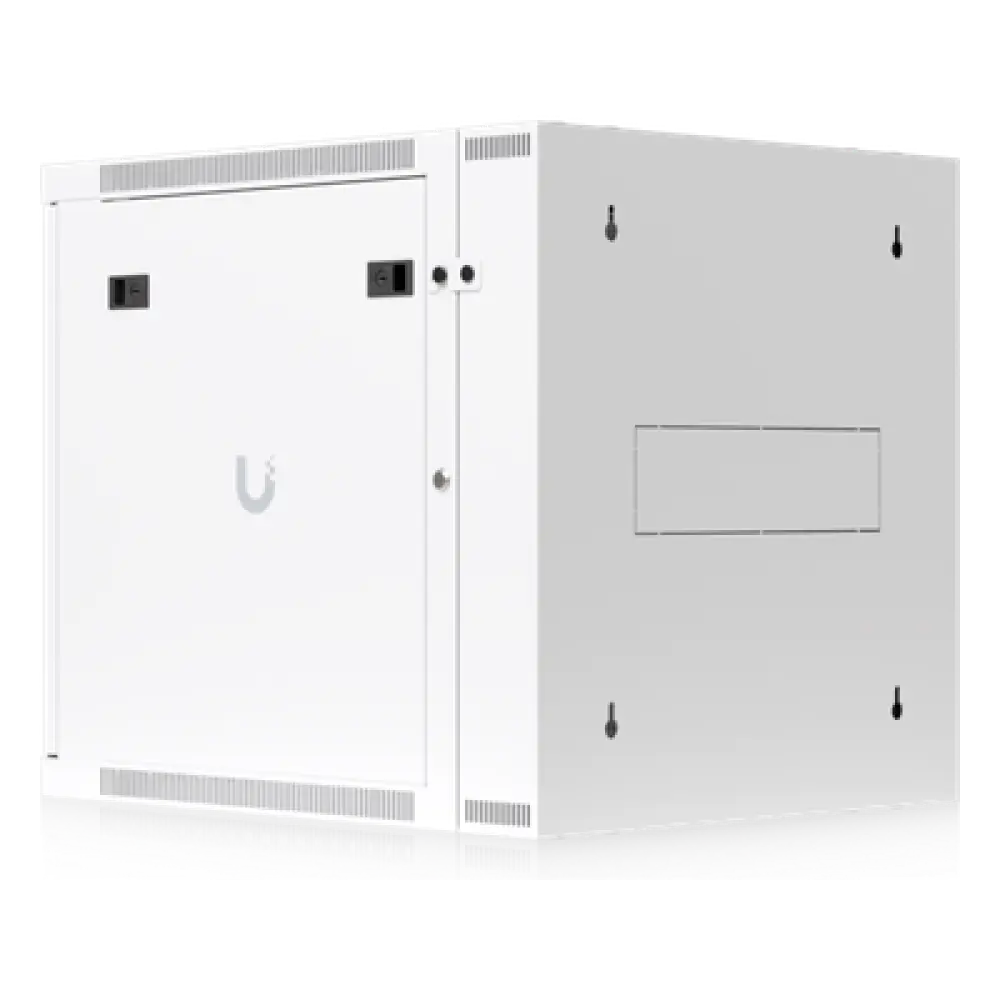 Gabinete Rack de Pared / 12U / 600 x 703 mm (23.6 x 27.7") / Puerta Frontal Vidrio Templado / Puerta Trasera Abatible / Paneles Laterales con Llave