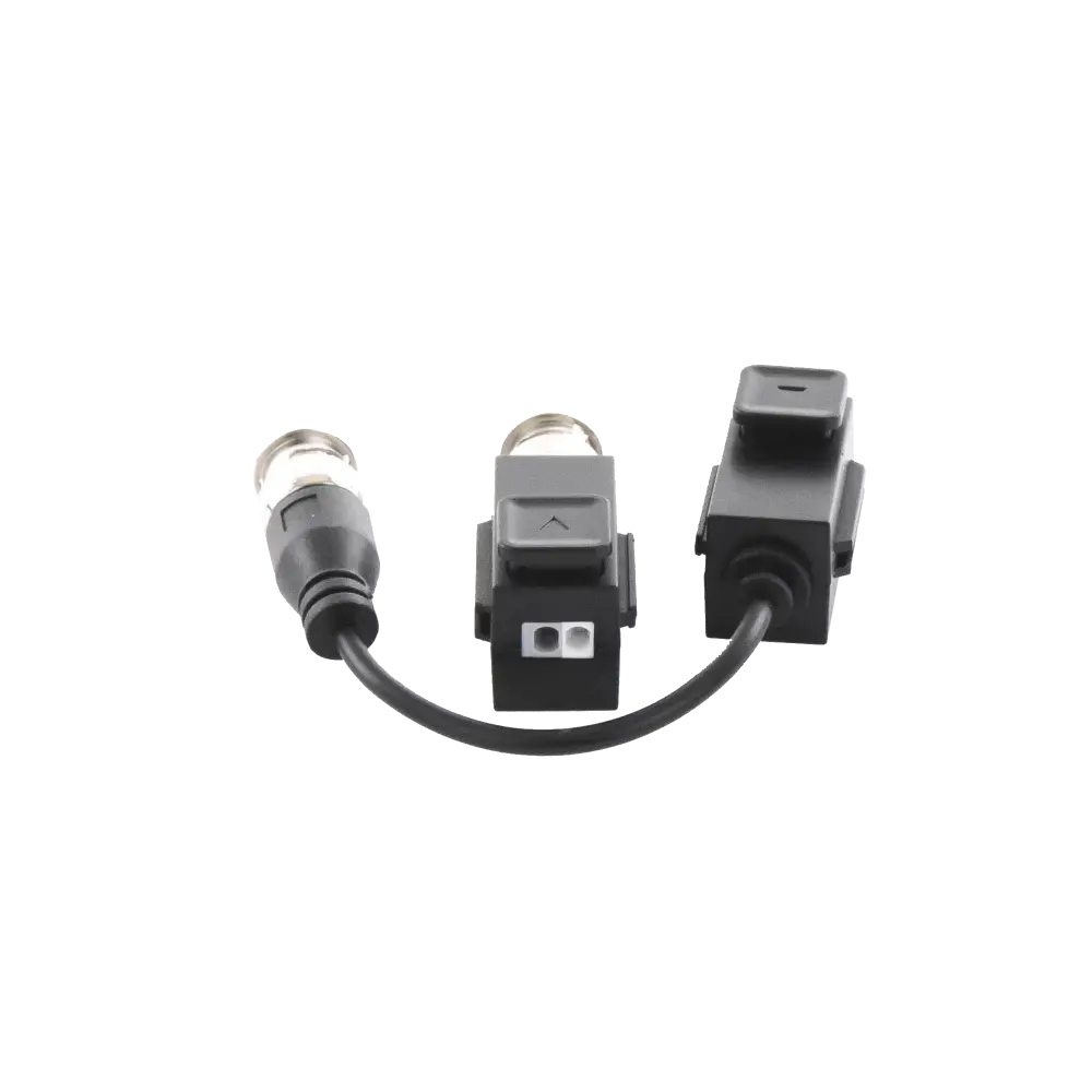 Kit de Transceptor (Balluns) TURBOHD con Boton Push / Hasta 8 MP (4K) / 100% Cobre / Soporta HD-TVI / AHD / CVI / CVBS / Audio por Coaxitron / Datos para Menu de Configurar de Cámaras