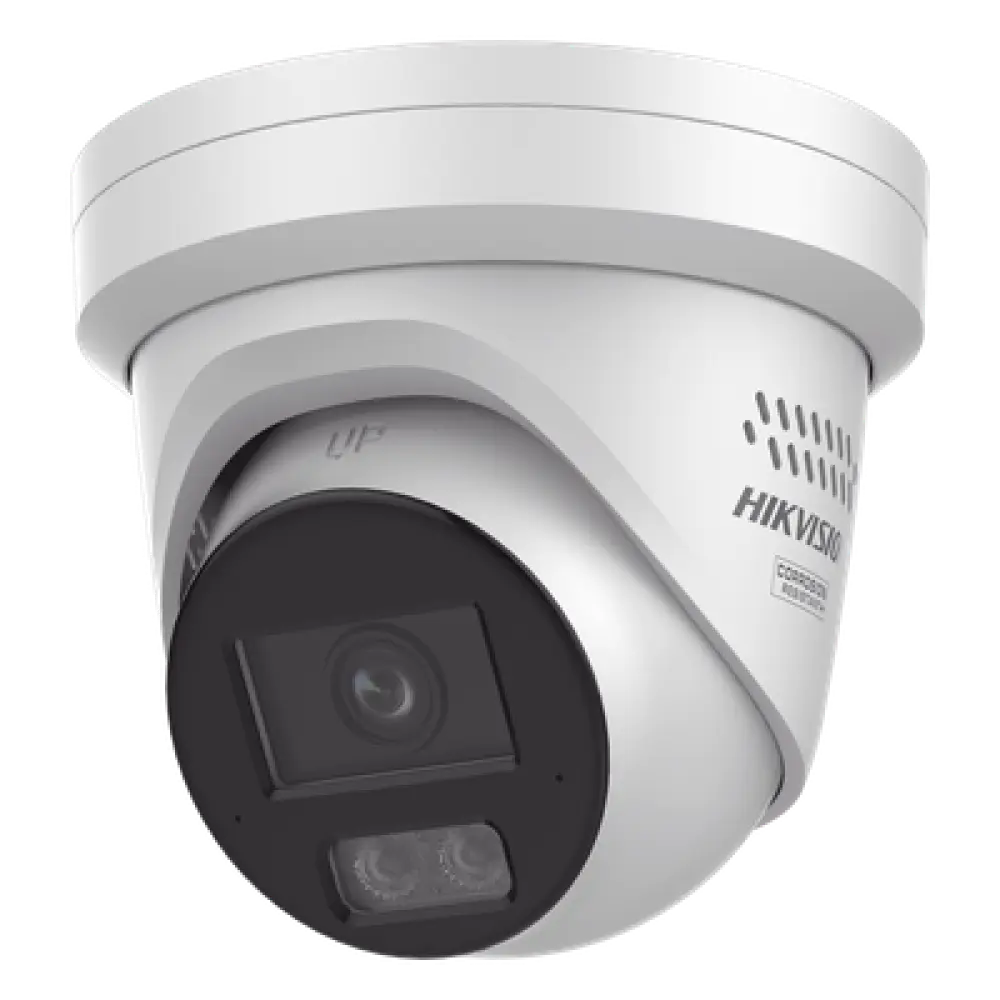Turret IP / 4 Megapixel / Lente 2.8 mm / 108.8° / IR 30 m + Luz Blanca 30 m / 98 ft / WDR 130 dB / IP67 NEMA 4X / Metal / Audio bidireccional / Micro SD 512 GB
