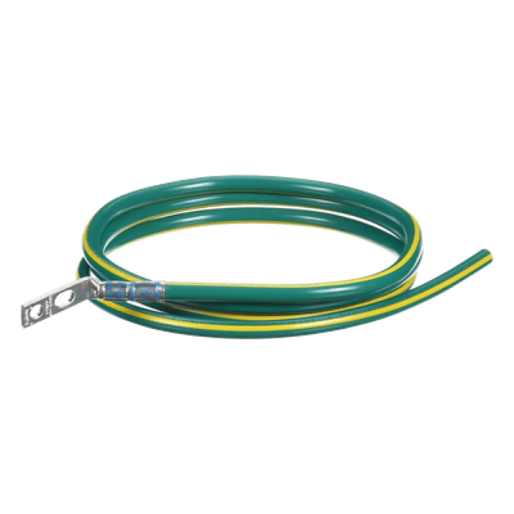 Kit de Jumper de Puesta a Tierra / Cobre 6 AWG / 1.52 m (5 ft) / Conector Htap 2 AWG a 250 kcmil / UL 467 / TIA-607-B