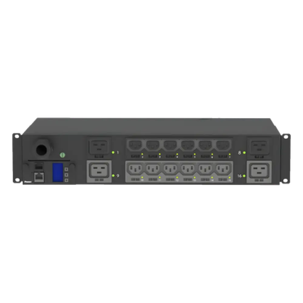 PDU Monitoreable y Switchable / 16 Salidas C13/C19 / Entrada NEMA L6-30P / 208 Vca / 30 A / 2U Horizontal 19 in / Cable 3 m (9.8 ft)
