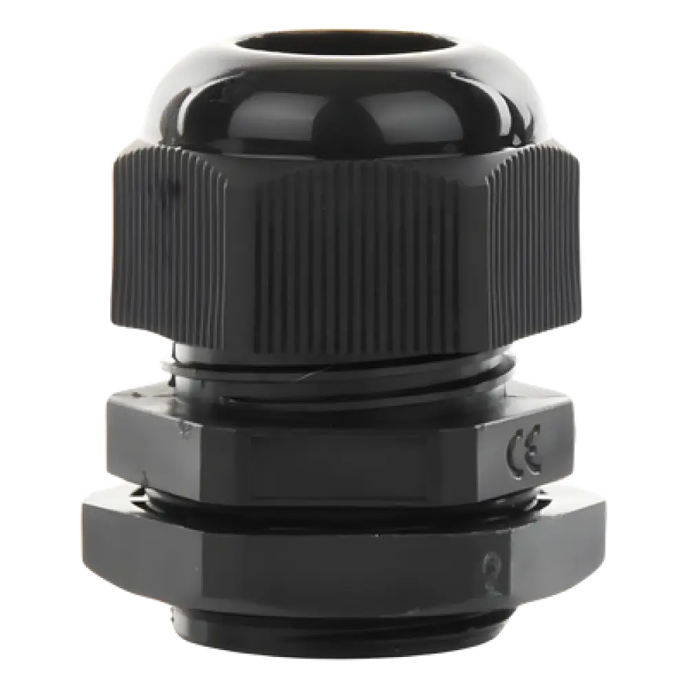 Conector Tipo Glándula / IP67 / Cable 10-14 mm / Rosca 22 mm (7/8') / Plástico Negro