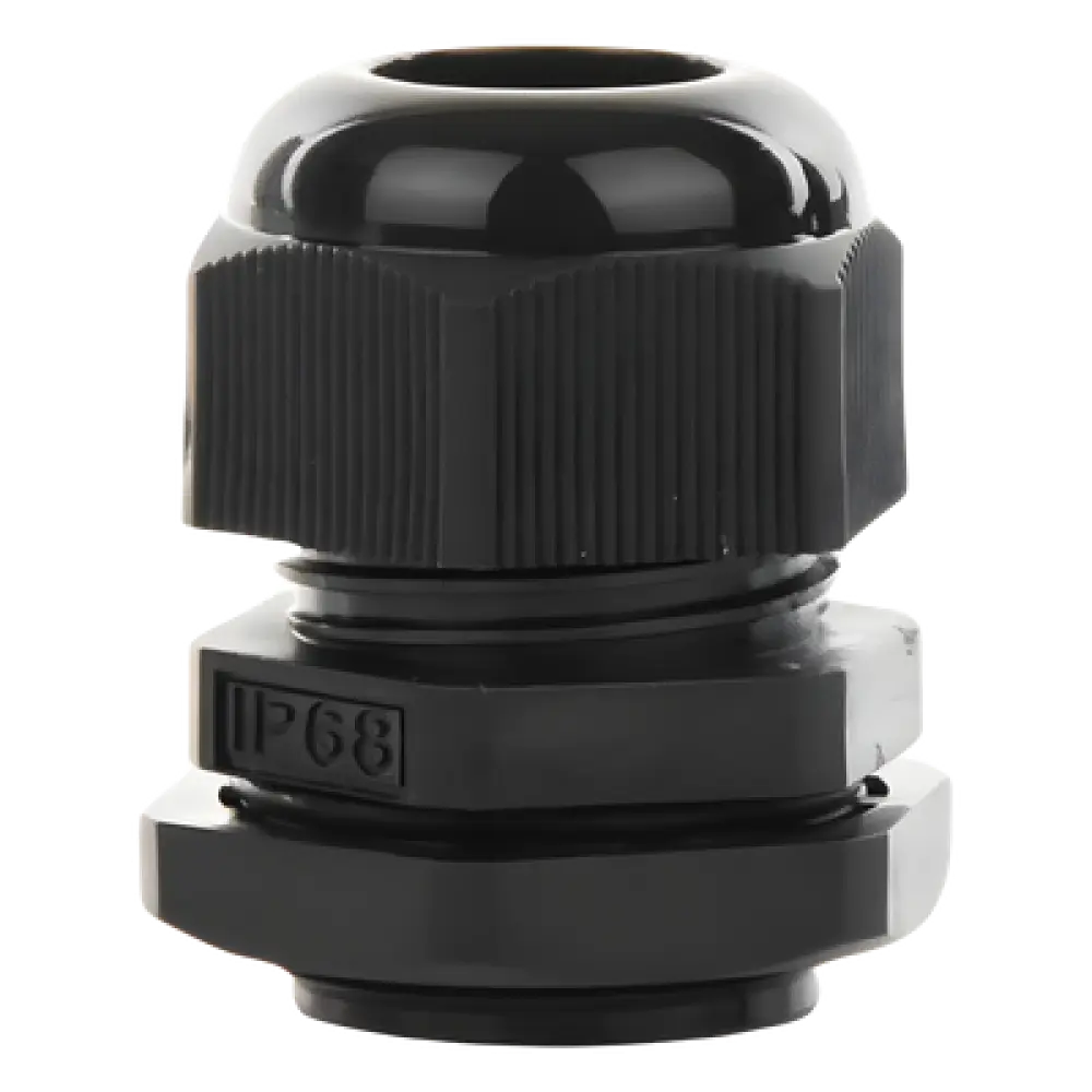 Conector Tipo Glándula / IP67 / Cable 10-14 mm / Rosca 22 mm (7/8') / Plástico Negro
