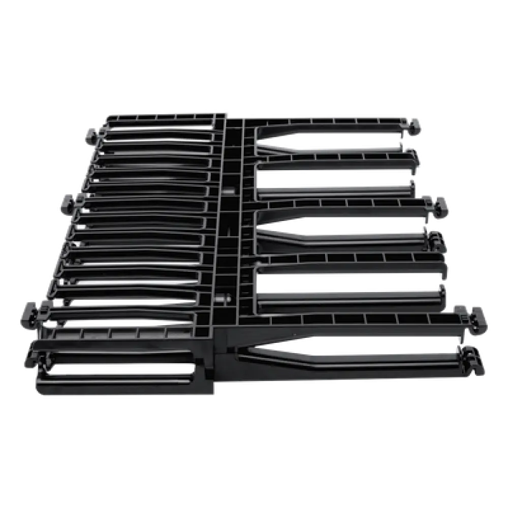 Organizador de Cables Horizontal / Alta Densidad / Doble Frontal y Posterior / Rack 19in / 1UR / Negro