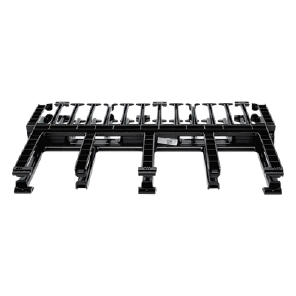 Organizador de Cables Horizontal / Alta Densidad / Doble Frontal y Posterior / Rack 19in / 1UR / Negro