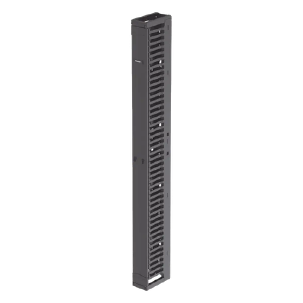 Organizador de Cables Vertical / Alta Densidad 45U / Ancho 6 in (152.4 mm) / Solo Frontal / Tapa de Acero / Rack Abierto EIA