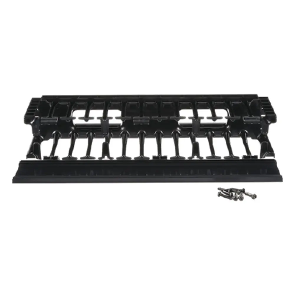 Organizador de Cables Horizontal / Alta Densidad / 19in / 2UR / Frontal Único / ABS con Radio de Curvatura