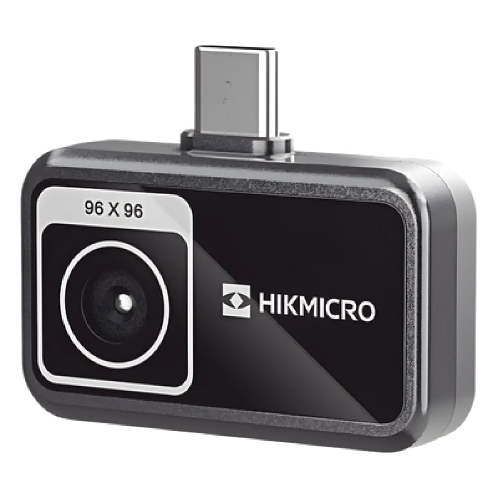 Cámara Termográfica para Smartphone / Resolución IR 96 x 96 / SuperIR / Rango -20°C a 400°C / Precisión ±2°C o ±2% / USB-C y Lightning / 50° × 50° FOV