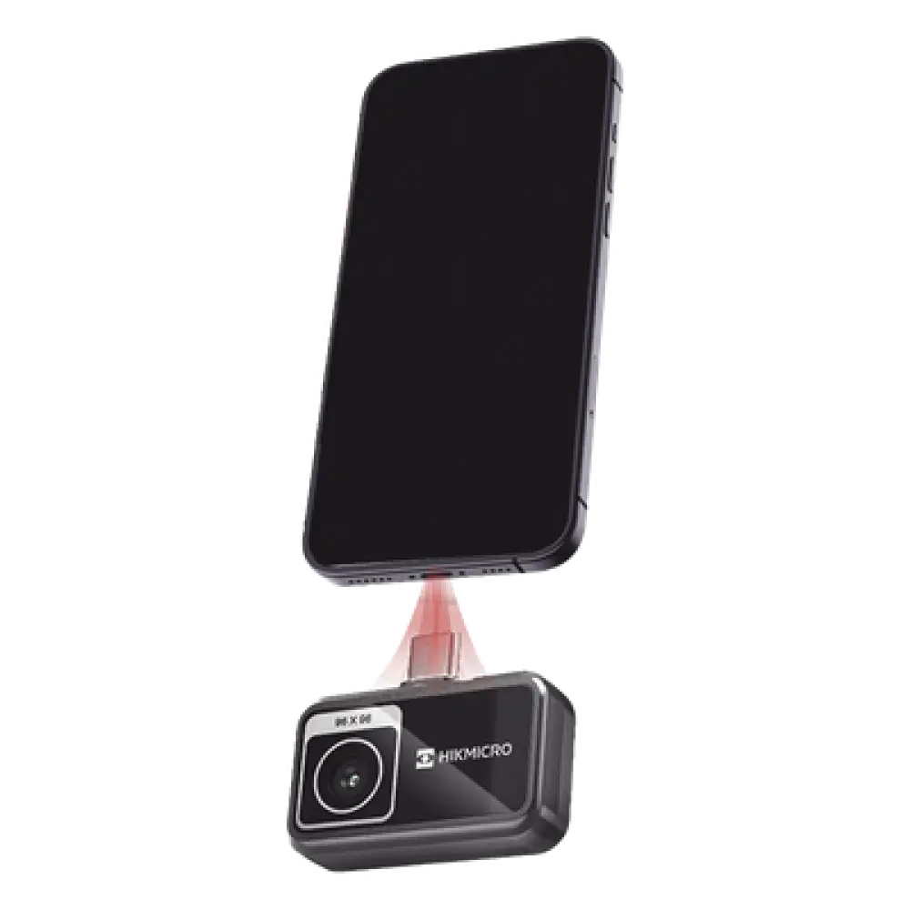 Cámara Termográfica para Smartphone / Resolución IR 96 x 96 / SuperIR / Rango -20°C a 400°C / Precisión ±2°C o ±2% / USB-C y Lightning / 50° × 50° FOV