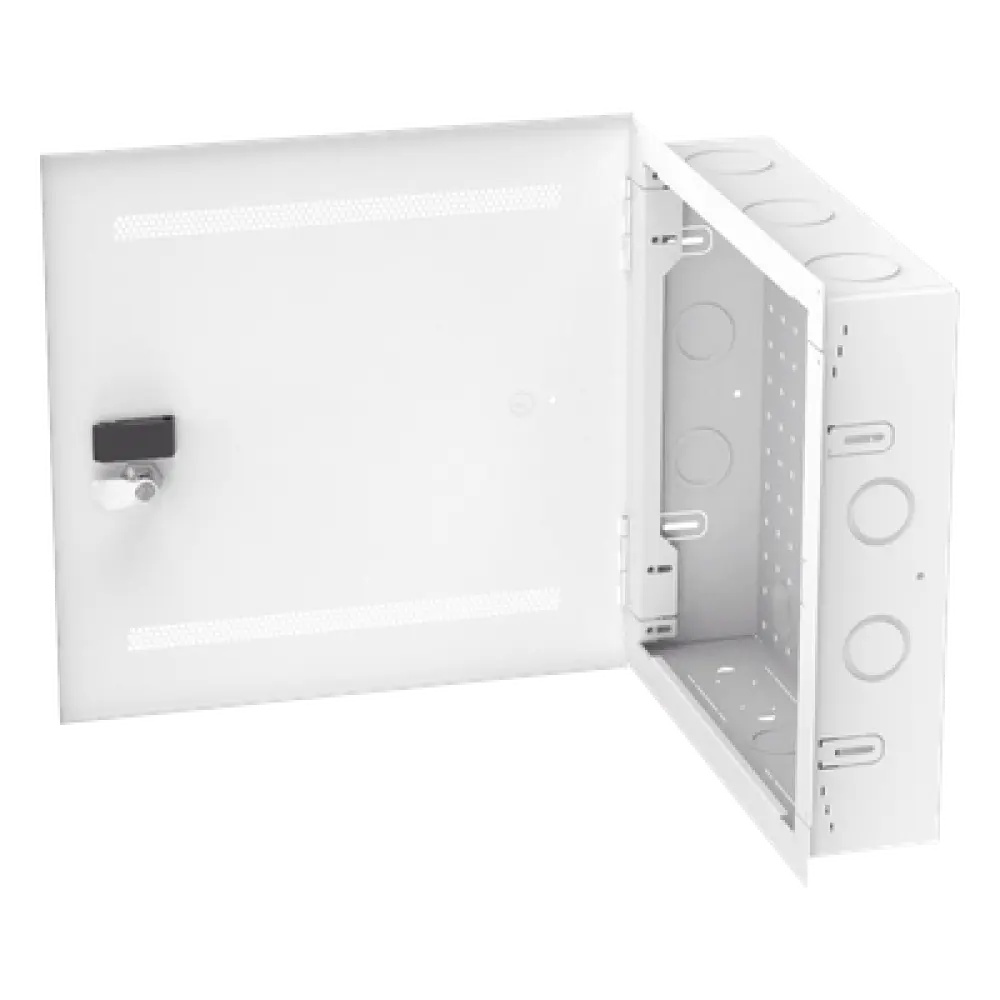 Gabinete de Montaje en Pared / 14 in de Altura / Acero Calibre 18 / Carga 16 kg (35 lb) / Puerta Reversible con Cerradura / Ventilación Integrada