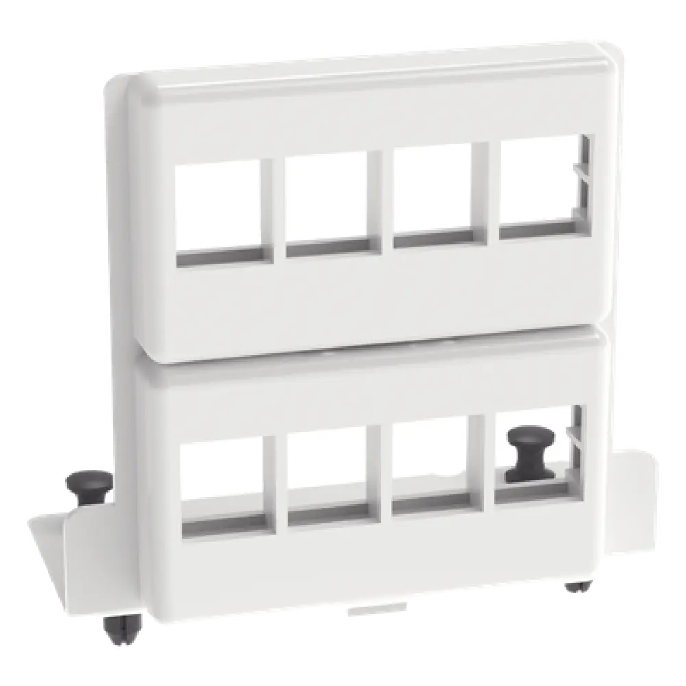Gabinete Multipropósito de Pared / 8 Puertos Keystone / Acero Calibre 18 / Instalación Empuje/Tirar / Puerta con Cerradura / 3.8x1.99x3.44 pulgadas