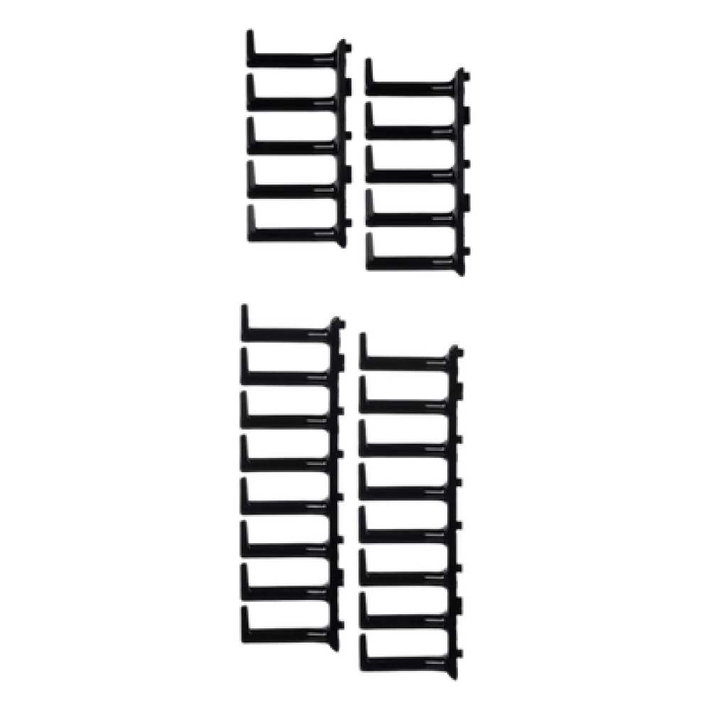 Kit Dedos Gestión de Cables / Gabinetes 42-51 RU / Dedos 100 mm / Anchura Ajustable 600-800 mm / Puertas Traseras 80% Perforación / Conexión Eléctrica Sin Cables