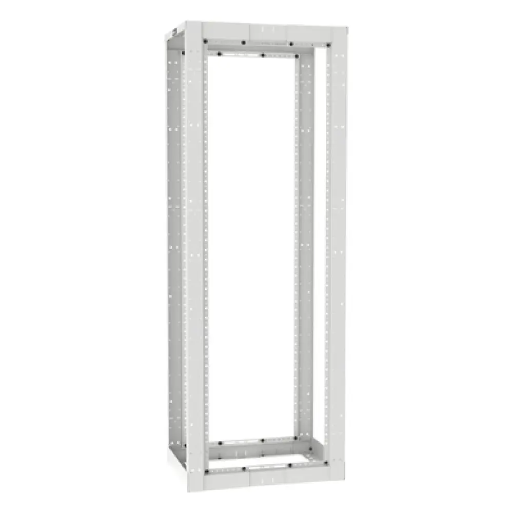 Rack de Cuatro Postes / 45 Unidades de Rack / Profundidad Ajustable 584.2 a 1066.8 mm (23 a 42 in) / Carga Estática 907.2 kg (2000 lbs) / Rieles Roscados #12-24 / Color Blanco