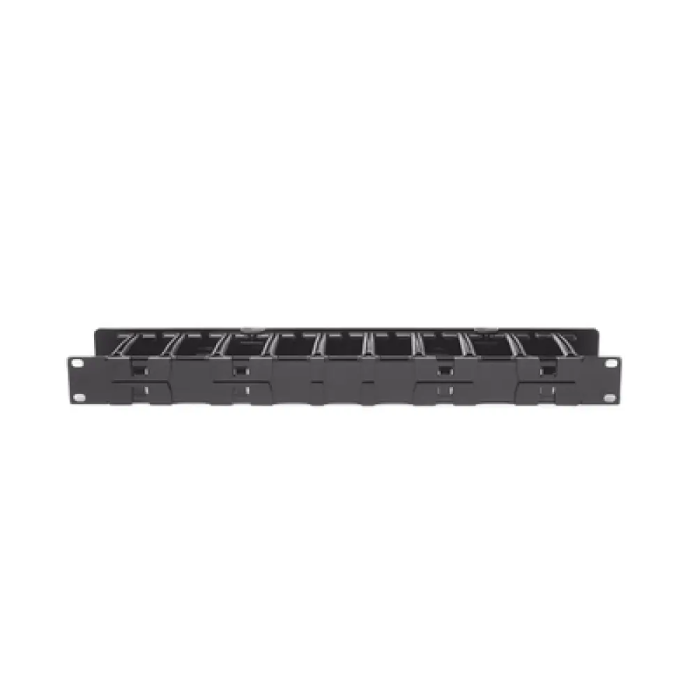 Organizador de Cable Horizontal / 19in Rack / 4in (0.33ft) Profundidad / 1UR / Puerta Doble Bisagra