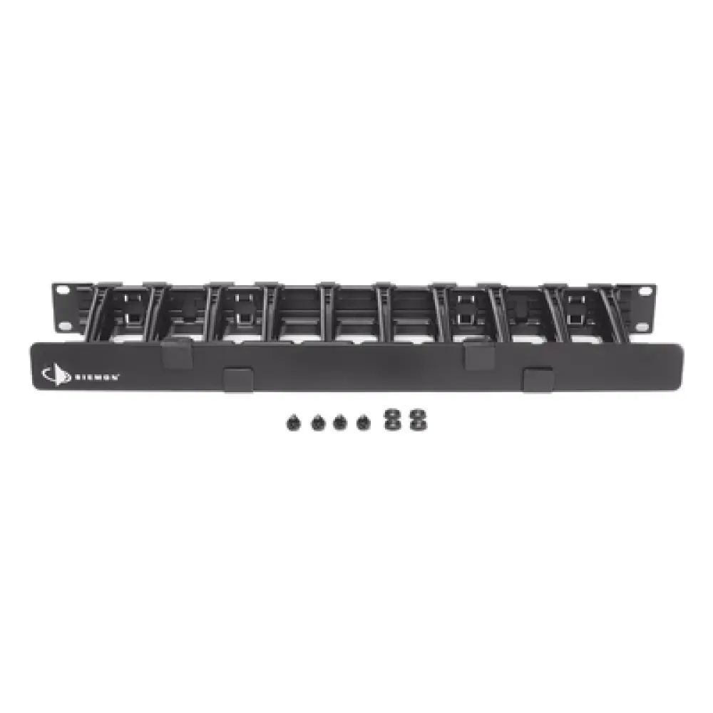 Organizador de Cable Horizontal / 19in Rack / 4in (0.33ft) Profundidad / 1UR / Puerta Doble Bisagra